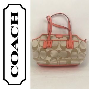COACH Small Monogram Zippered Purse